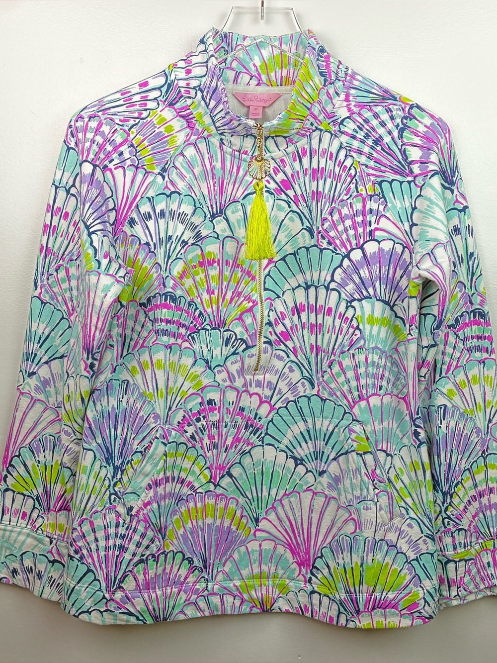 Lilly Pulitzer Skipper Quarter Zip Popover “Oh Shello” Print